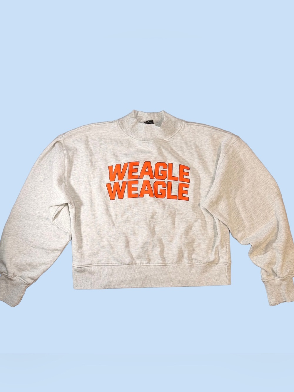 Chicka-d Gray 'WEAGLE' Auburn War Eagle Graphic Crewneck Sweatshirt
